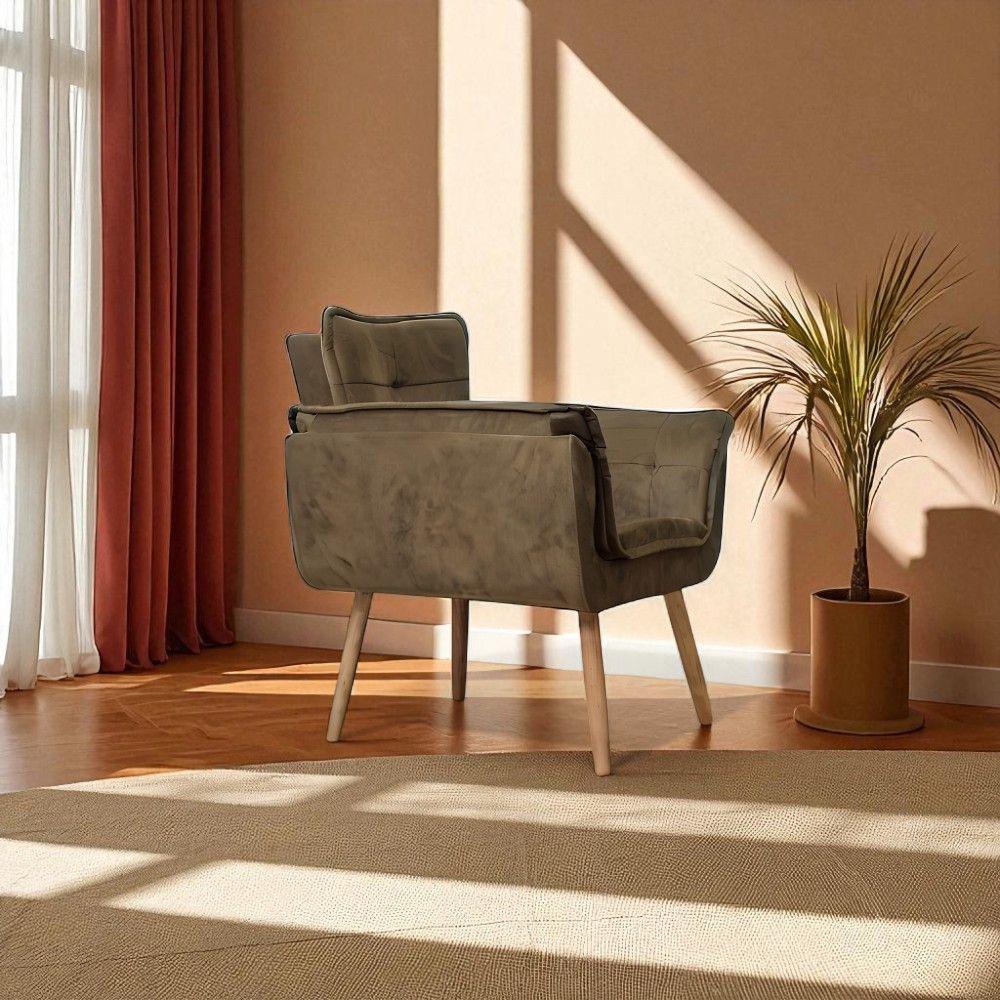 Poltrona Rafaela Veludo Capuccino Conlflex Cappuccino - 3