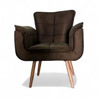 Poltrona Rafaela Veludo Chocolate Conlflex Chocolate - 1