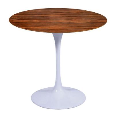 Mesa Saarinen Redonda Pau Ferro 150cm - Base Branca
