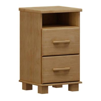 Mesa De Cabeceira Com Nicho Ouro - Freijó