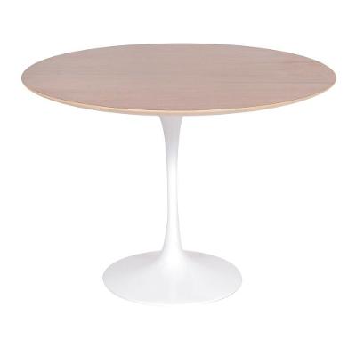 Mesa Saarinen Redonda Imbuia 150cm - Base Branca