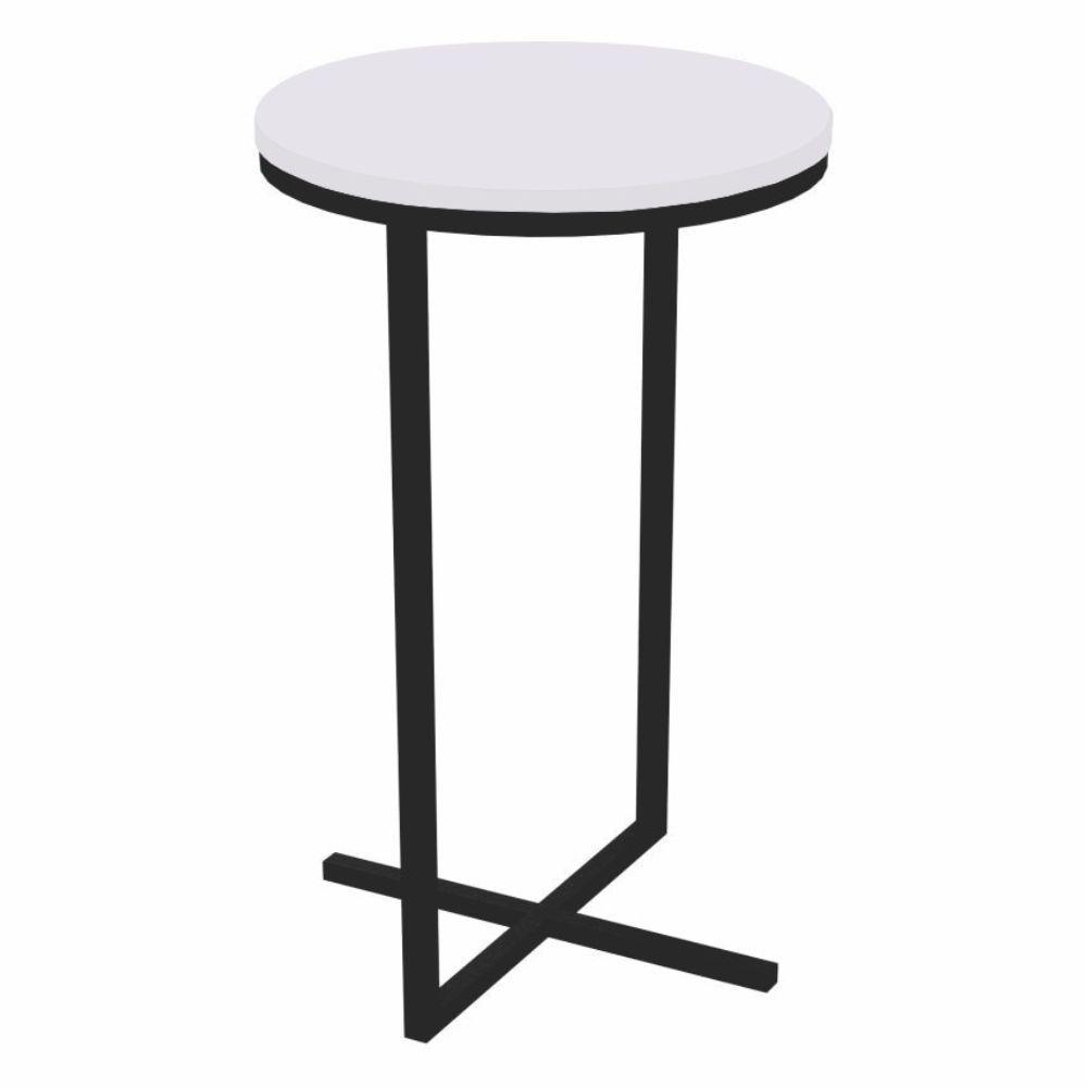 Mesa Volpi Alta Estrutura Preta - Branca - 1