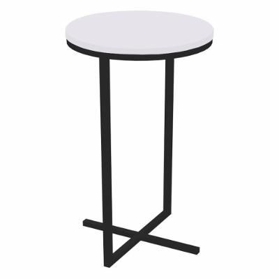 Mesa Volpi Alta Estrutura Preta - Branca