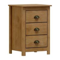 Mesa De Cabeceira 3 Gavetas Topázio - Freijó - 1