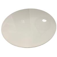 Mesa Ravena 120x120cm Redonda Castanho Vidro Off White - 3