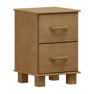 Mesa De Cabeceira 2 Gavetas Bronze - Freijó