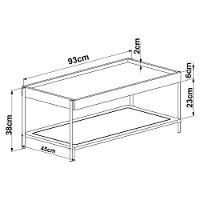 Mesa De Centro Pés Metálicos Oslo - Hanover - 3
