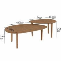 Conjunto Mesas De Centro Brisa - Olmo - 3