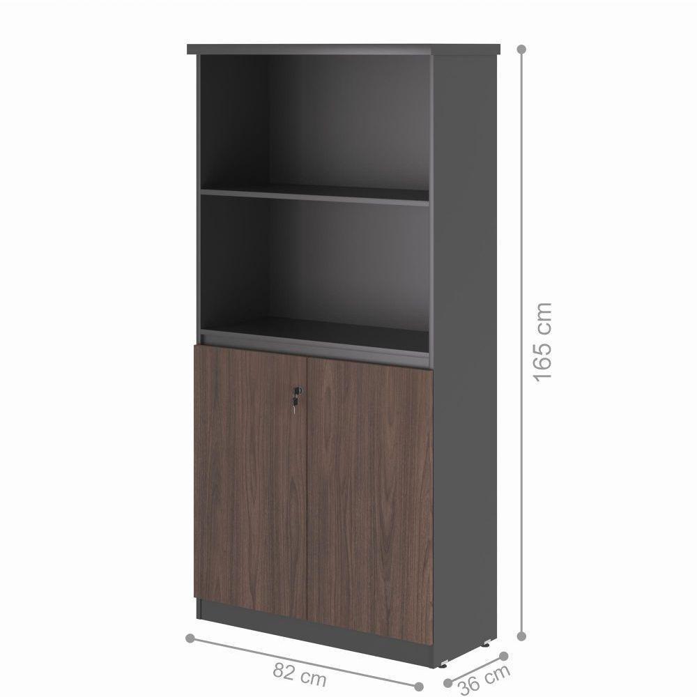 Estante Com 3 Prateleiras Safira Freijo Preto - 2