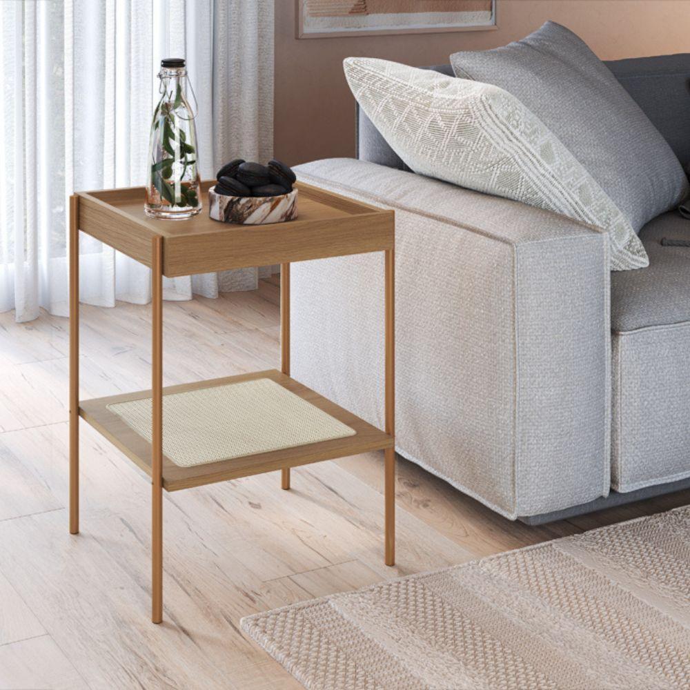 Mesa Lateral Com Pés Metálicos Oslo - Hanover - 4