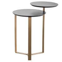 Mesa Lateral Dupla Base Dourada - Nero - 2