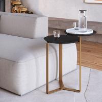 Mesa Lateral Dupla Base Dourada - Nero - 4