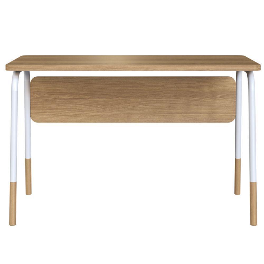 Mesa Escrivaninha Flexus 120cm - Hanover E Branco - 2