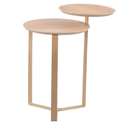 Mesa Lateral Dupla Base Dourada - Hanover