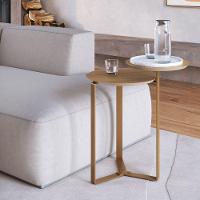 Mesa Lateral Dupla Base Dourada - Hanover - 4