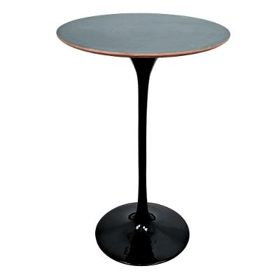 Mesa Saarinen Bistrô Fórmica Preta 70cm - Base Preta
