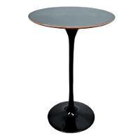 Mesa Saarinen Bistrô Fórmica Preta 70cm - Base Preta - 1