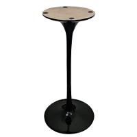 Mesa Saarinen Bistrô Fórmica Preta 70cm - Base Preta - 5