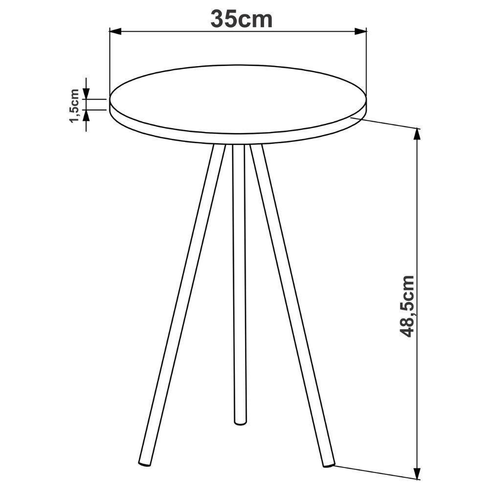 Mesa Lateral 50cm - Nero - 3