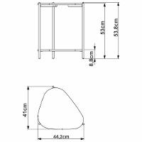 Mesa Lateral Base Preta - Nero - 3