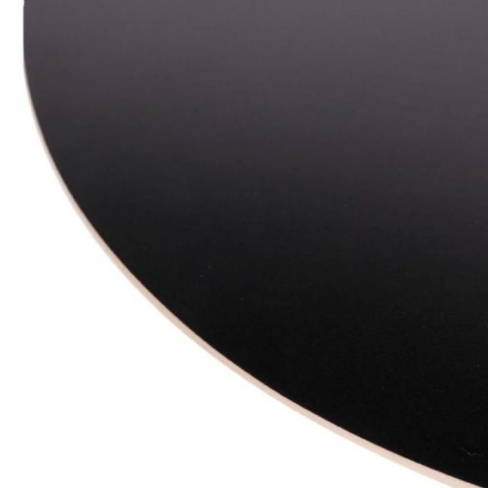Mesa Saarinen Bistrô Fórmica Preta 70cm - Base Branca - 2