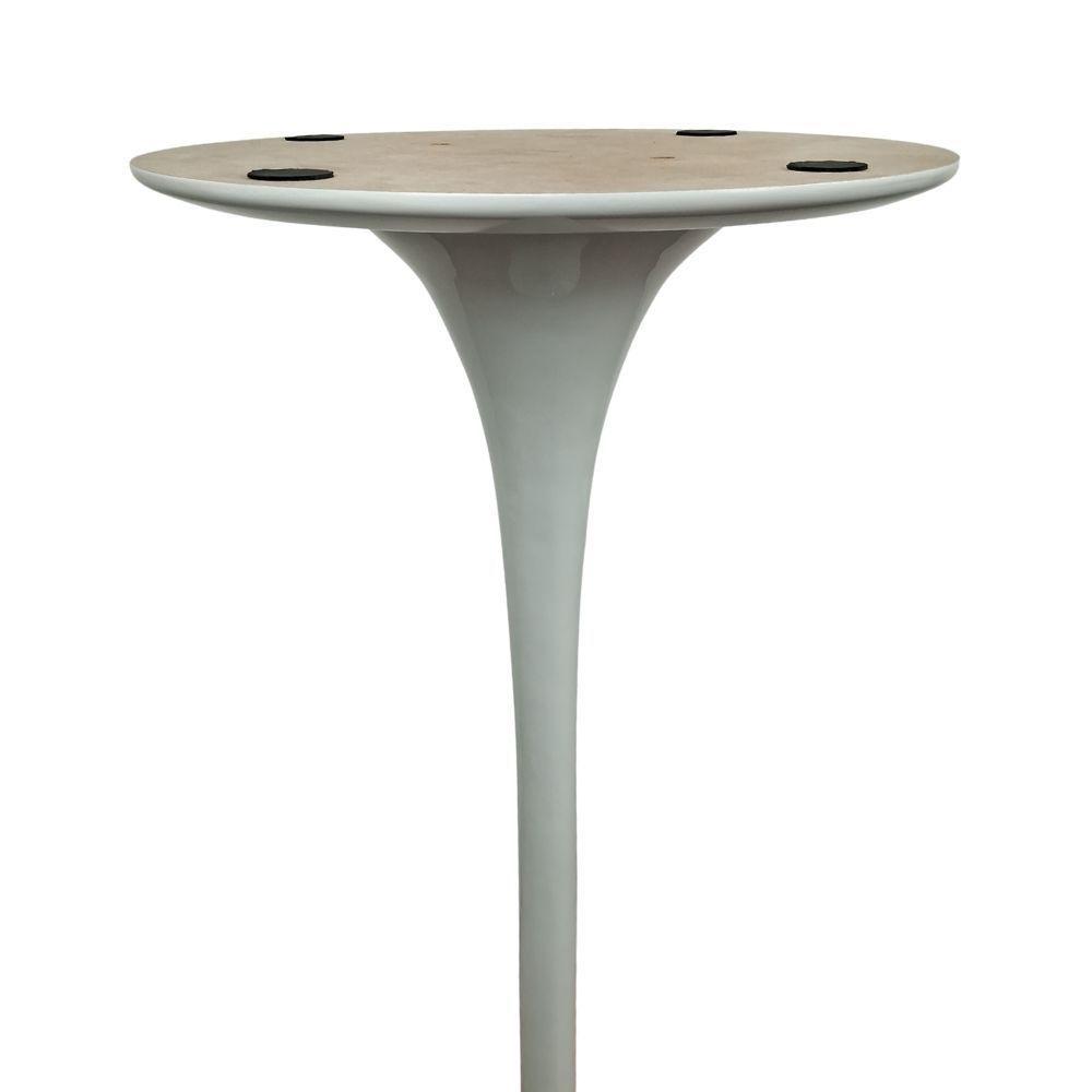 Mesa Saarinen Bistrô Fórmica Preta 70cm - Base Branca - 5