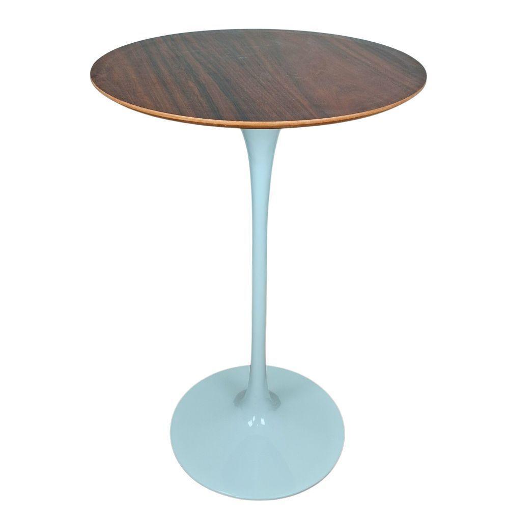 Mesa Saarinen Bistrô Imbuia 70cm - Base Branca - 1