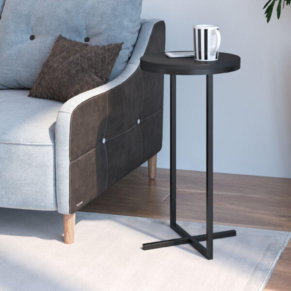 Mesa Volpi Alta Estrutura Preta - Preta - 2