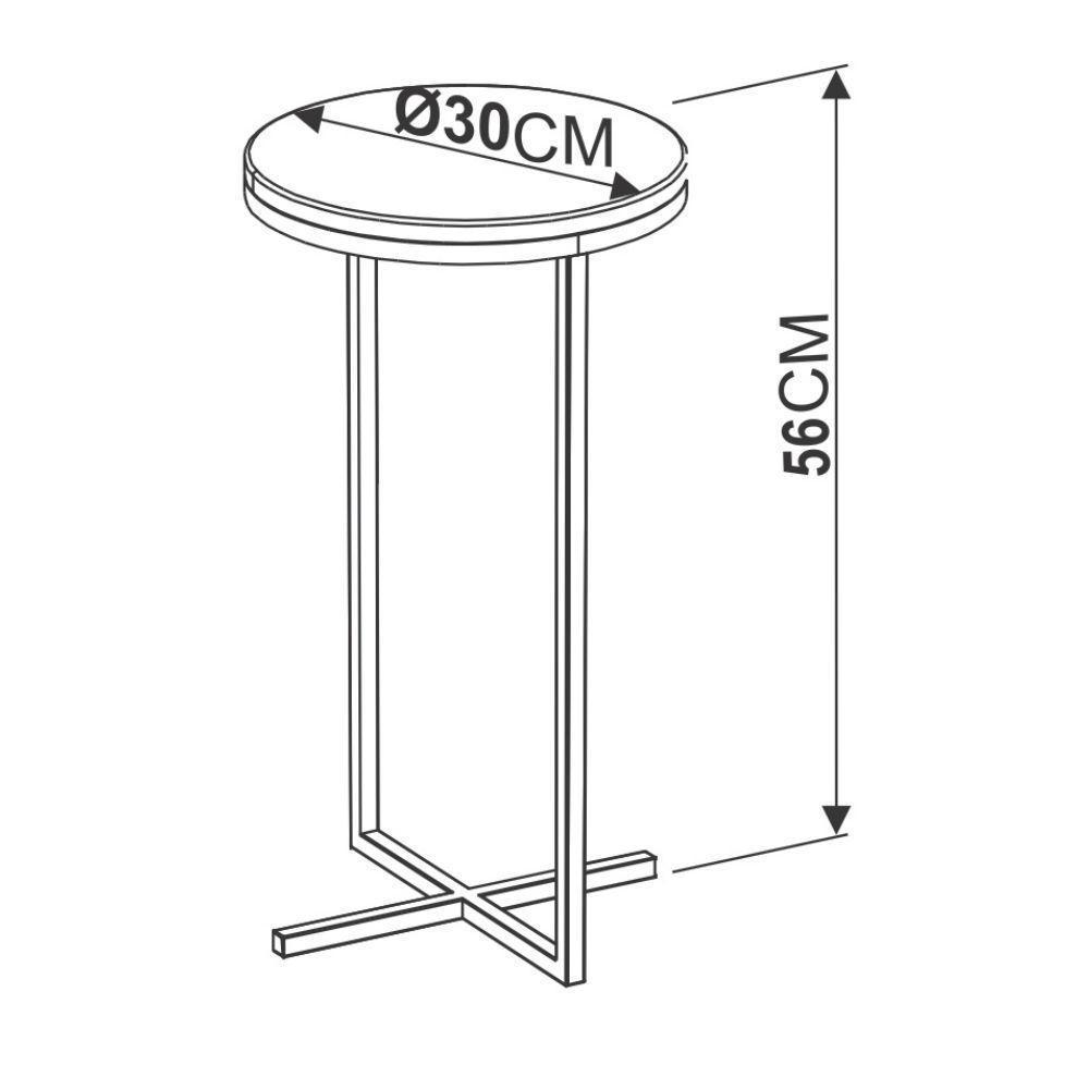 Mesa Volpi Alta Estrutura Preta - Preta - 3