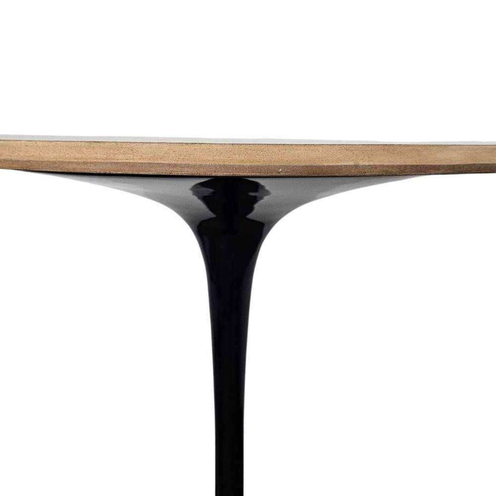 Mesa Saarinen Bistrô Fórmica Branca 70cm - Base Preta - 4