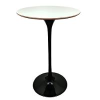 Mesa Saarinen Bistrô Fórmica Branca 70cm - Base Preta - 1