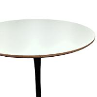 Mesa Saarinen Bistrô Fórmica Branca 70cm - Base Preta - 3