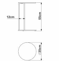 Mesa Lateral Redonda 55cm - Hanover - 3