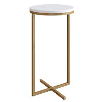 Mesa Volpi Alta Estrutura Dourada - Branca - 1