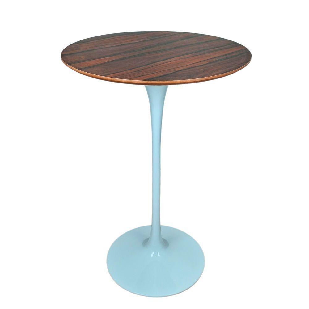 Mesa Saarinen Bistrô Pau Ferro 70cm - Base Branca - 1