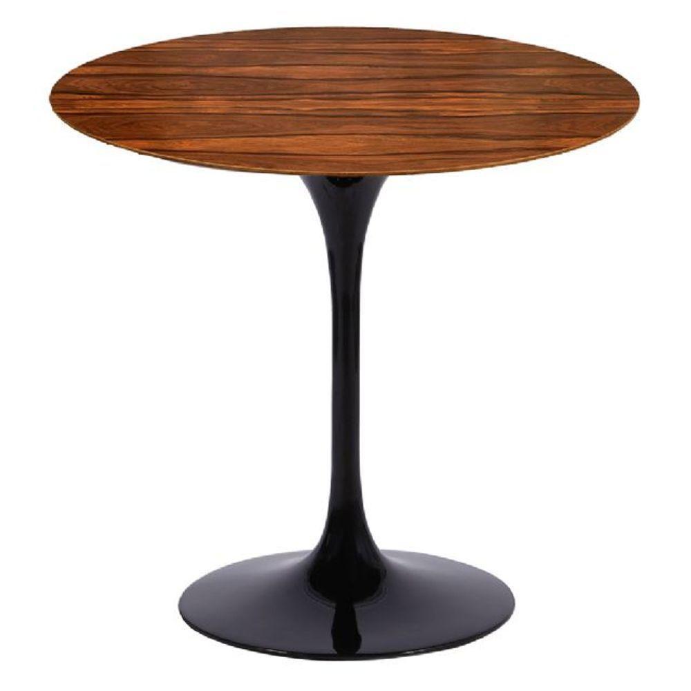 Mesa Saarinen Redonda Pau Ferro 150cm - Base Preta - 1