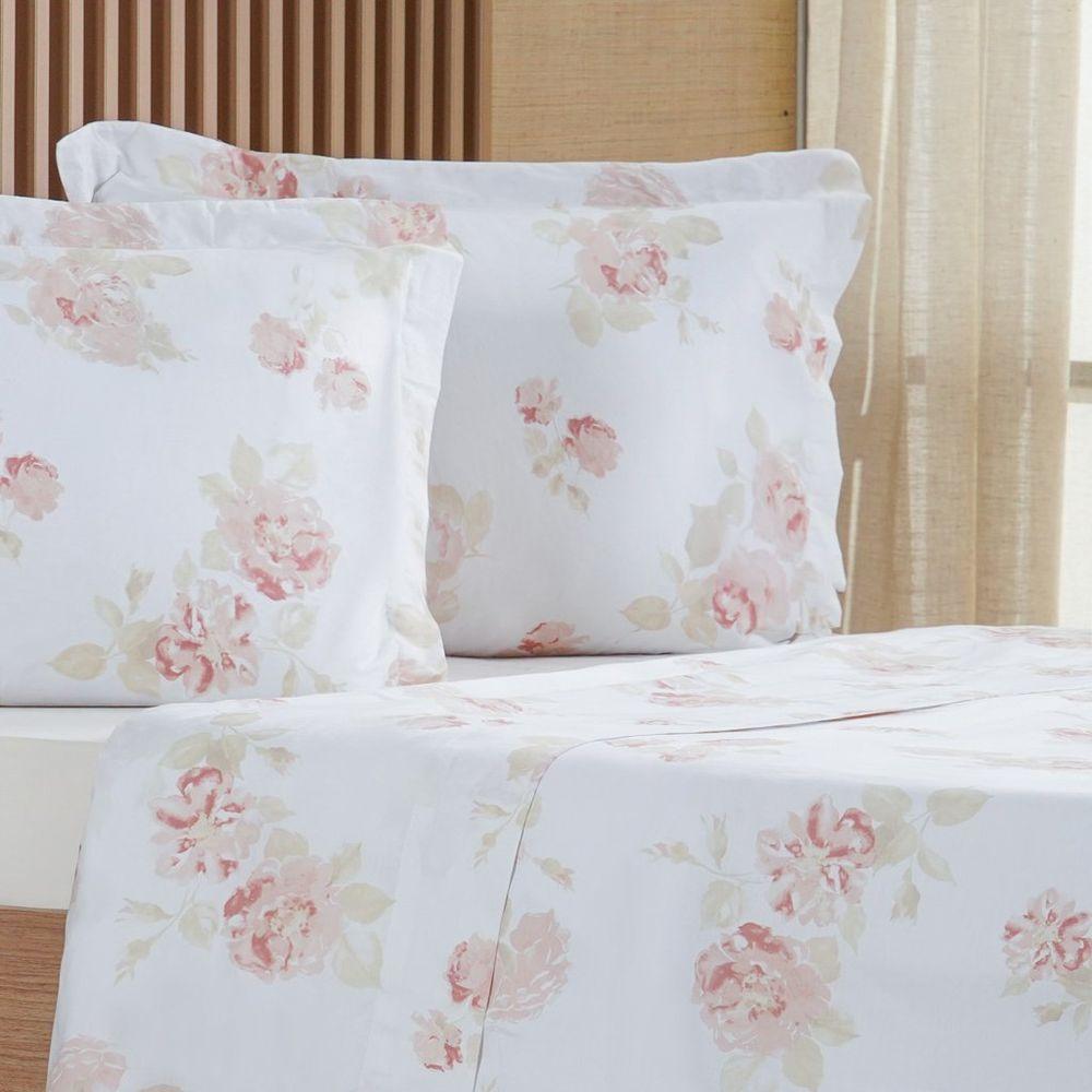 Jogo De Cama Casal 4 Pçs 200 Fios 100% Algodão 140x190x35cm Classique - 3