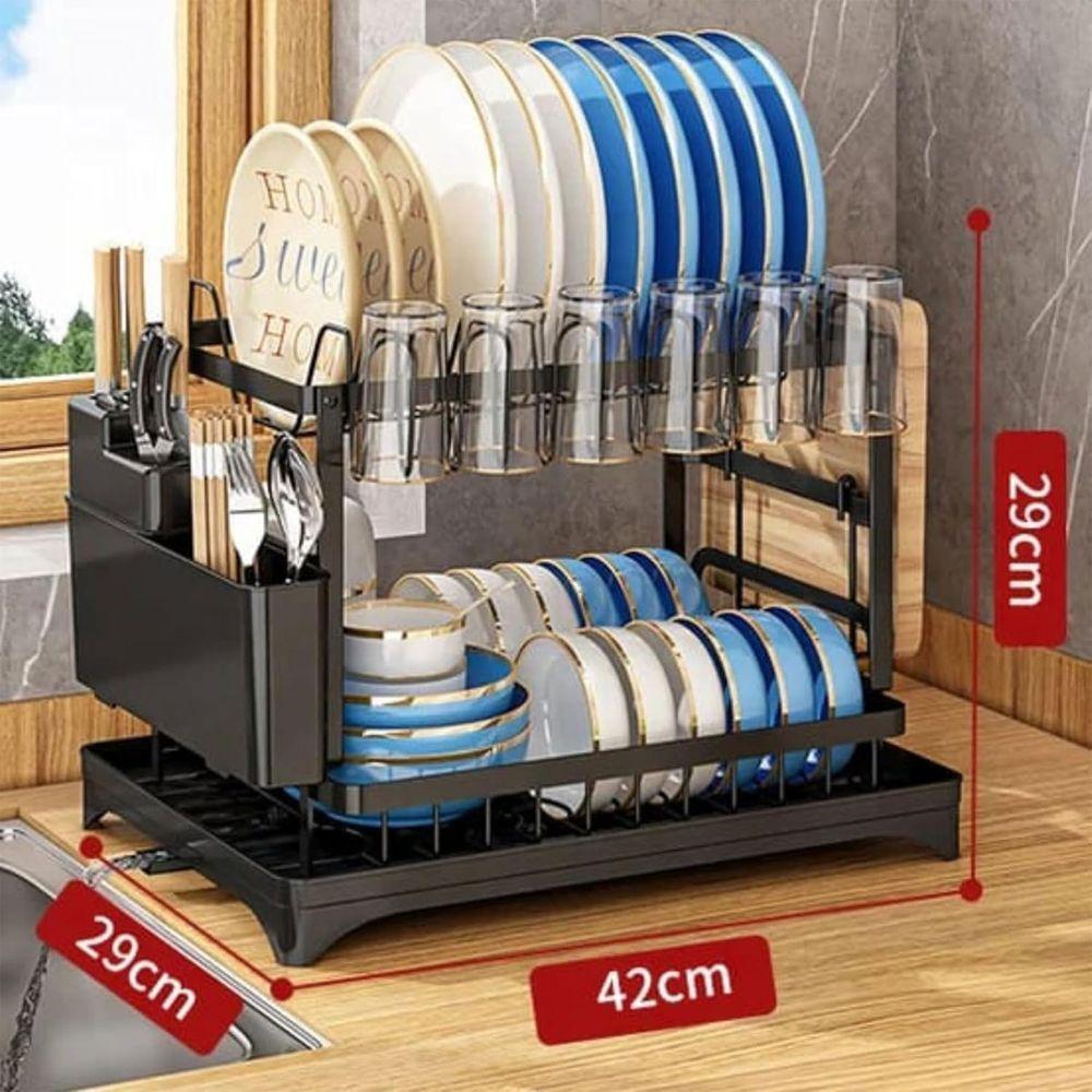 Escorredor De Louça Prato Copo Talheres Utensilios Pia Mesa Bancada Cozinha Multiuso Limpeza Resistente - 6