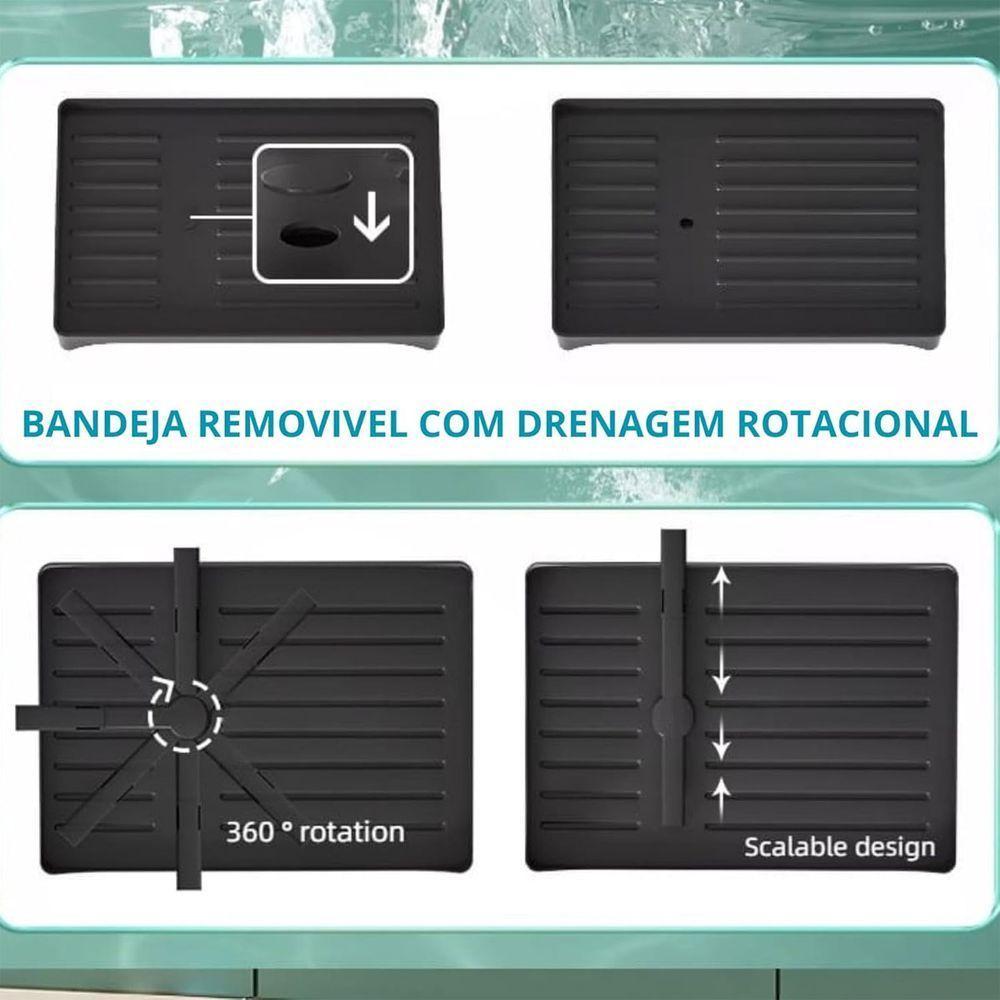 Escorredor De Louça Prato Copo Talheres Utensilios Pia Mesa Bancada Cozinha Multiuso Limpeza Resistente - 7