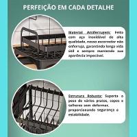 Escorredor De Louça Prato Copo Talheres Utensilios Pia Mesa Bancada Cozinha Multiuso Limpeza Resistente - 5