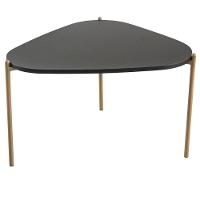 Mesa De Centro Alta Base Dourada - Nero - 1