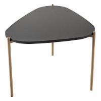 Mesa De Centro Alta Base Dourada - Nero - 2