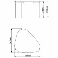Mesa De Centro Alta Base Dourada - Nero - 3