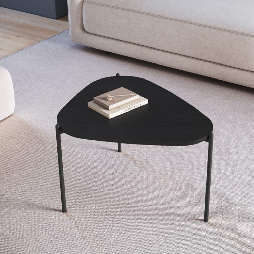 Mesa De Centro Alta Base Preta - Nero - 4