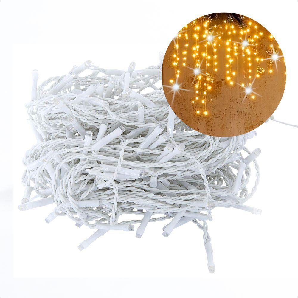 Cortina Luminosa Pisca Pisca Led Flash 200 Leds 3000k+6500k Branco Taschibra 110v - 1