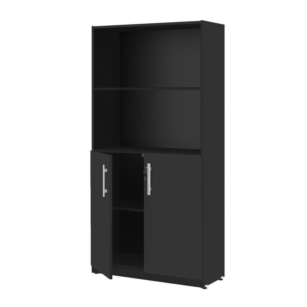 Armario Com 3 Prateleiras Etios Preto Onix - 1