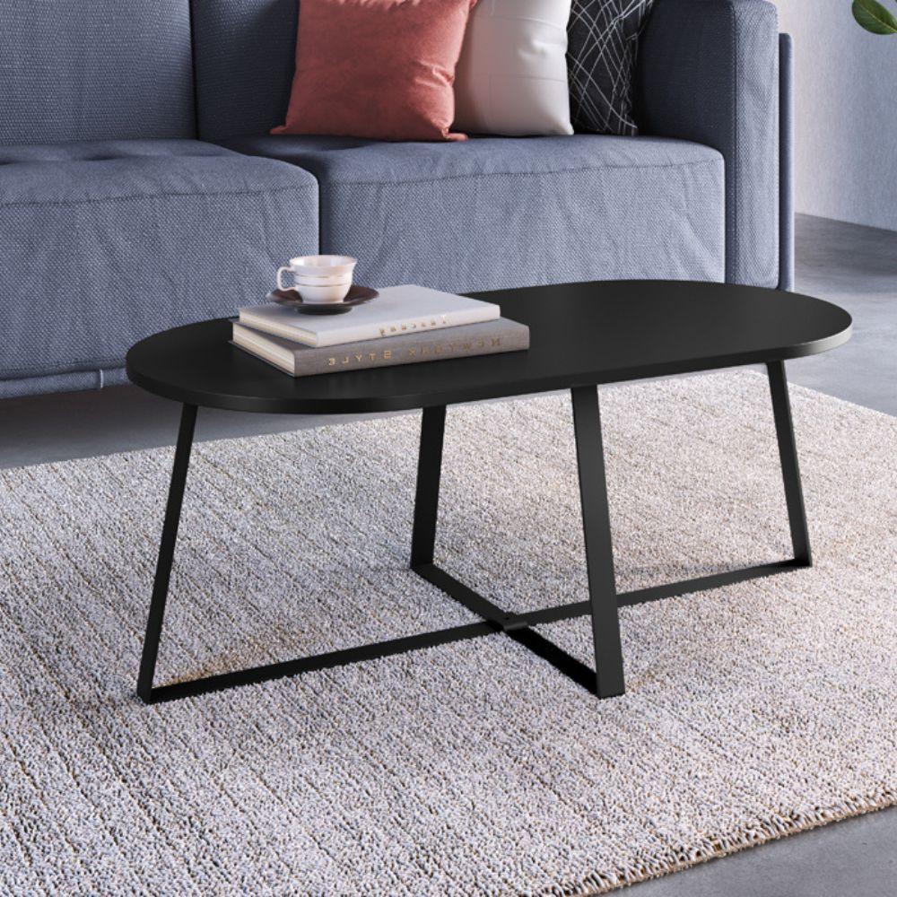 Mesa De Centro Oval Média - Nero - 3