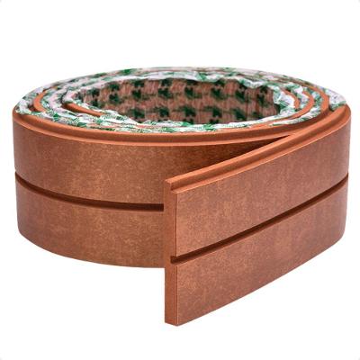 Painel Ripado De Eva Laminado Autocolante Flexível Rolo 10mt Linha Urban Plus Bronze Com Textura Amadeirado