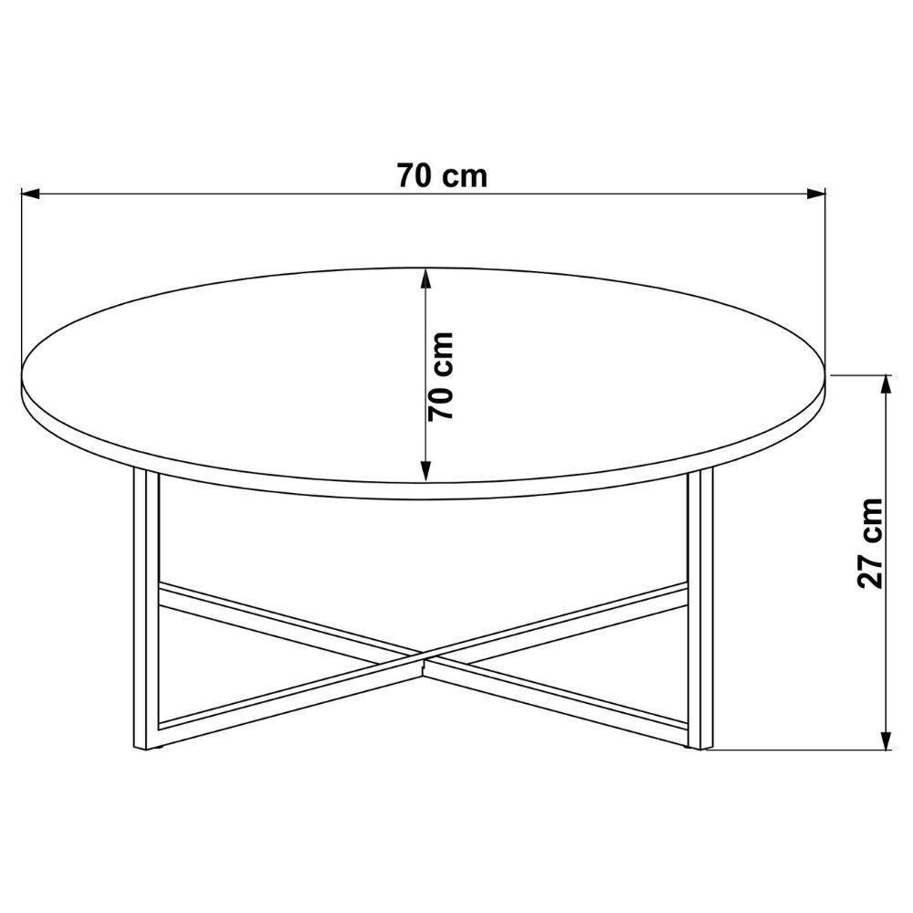 Mesa De Centro Redonda 70cm - Vermont - 3
