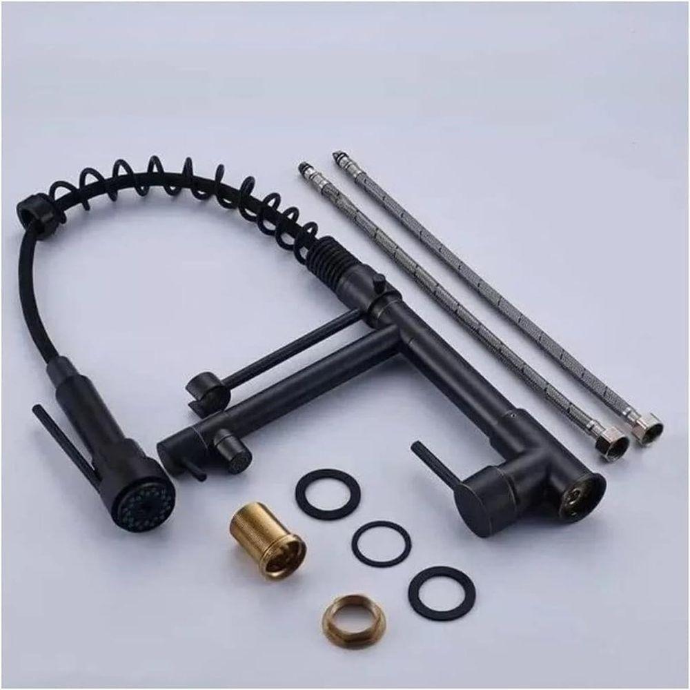 Torneira Gourmet Luxo Cozinha Monocomando Dois Jatos Aerador Misturador Agua Quente Fria Mesa Bancada Resistente - 4